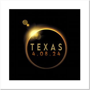 Total Solar Eclipse 2024 Totality Texas Posters and Art